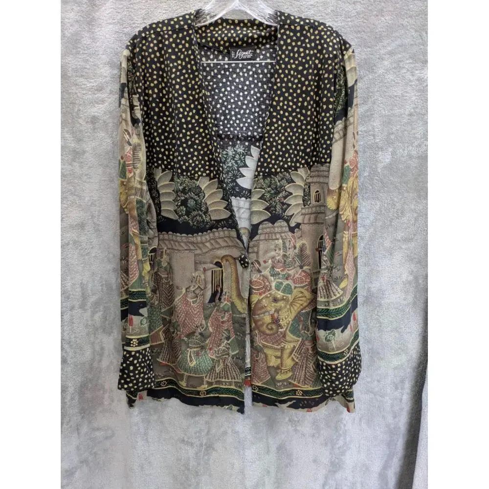 Vintage Signet Sportswear Blazer Womens‎ Patterned Long Sleeve